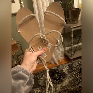 Steve Madden tie sandals.